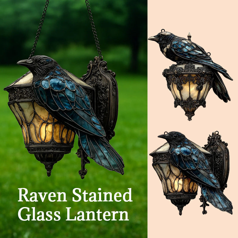 Raven gebrandschilderde lantaarn