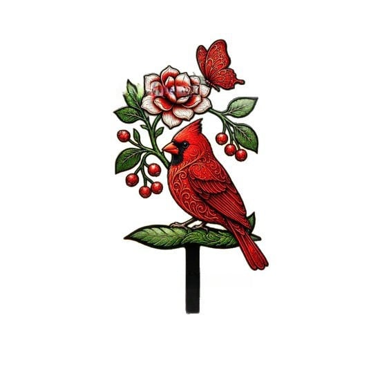 🐦Tuinpaal met kardinaalmotief💥