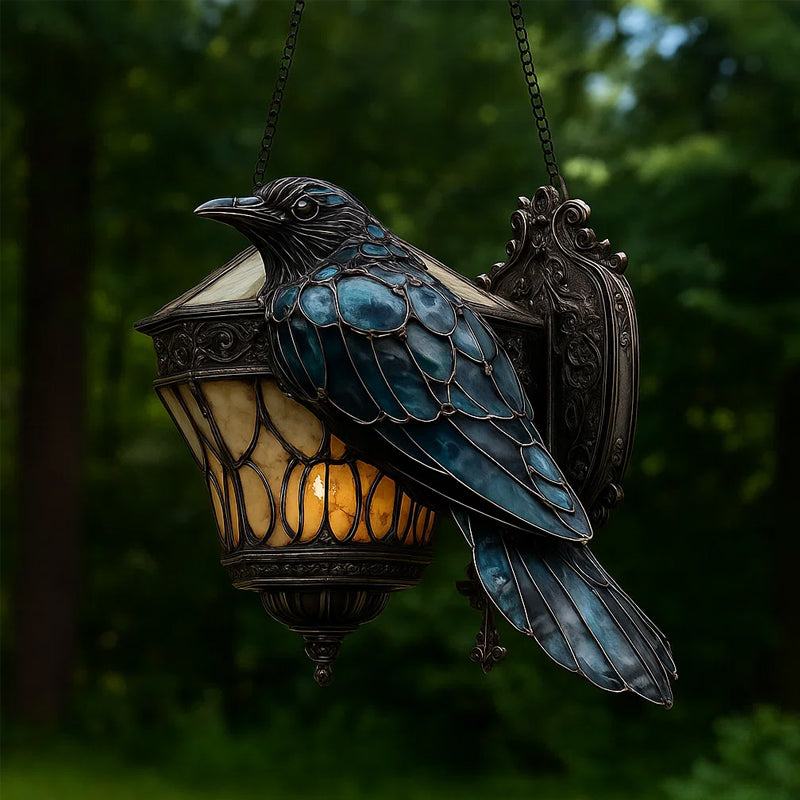 Raven gebrandschilderde lantaarn