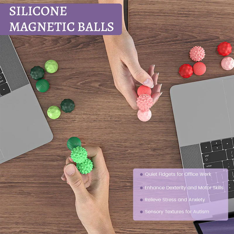 Siliconen sensorische magnetische bal