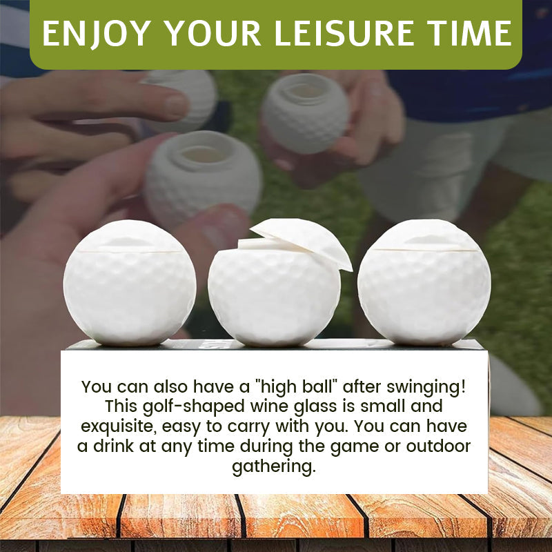Creatief shotglas in de vorm van een golfbal