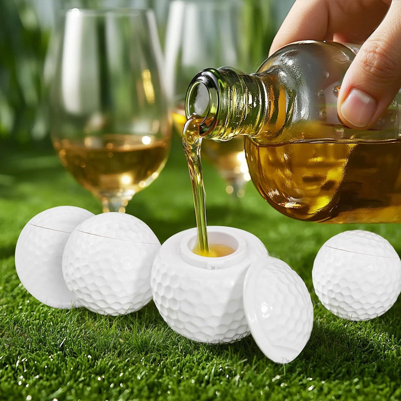 Creatief shotglas in de vorm van een golfbal
