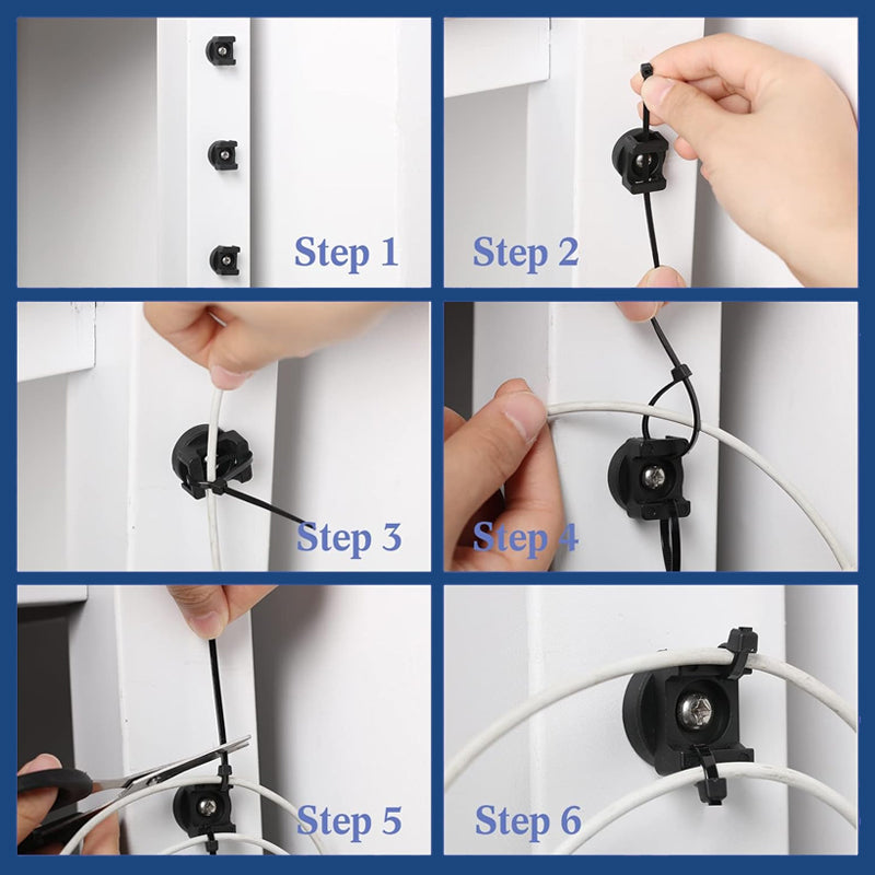 Zadelvormige kabelbinder met magnetische voet