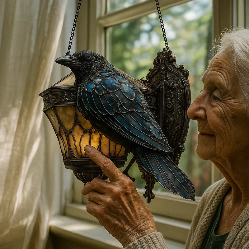 Raven gebrandschilderde lantaarn