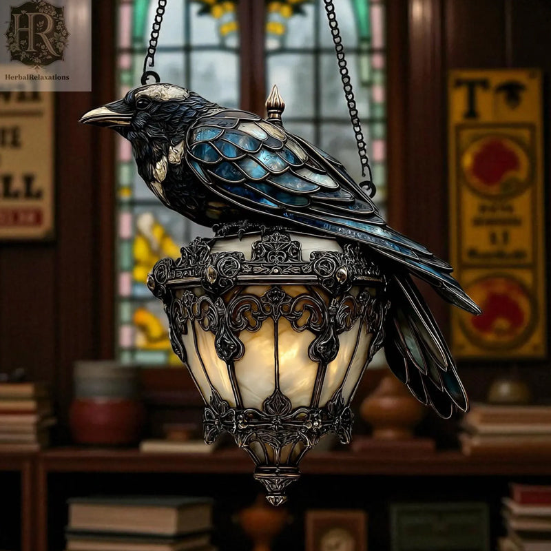 Raven gebrandschilderde lantaarn