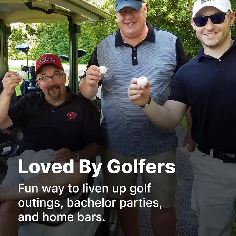 Creatief shotglas in de vorm van een golfbal