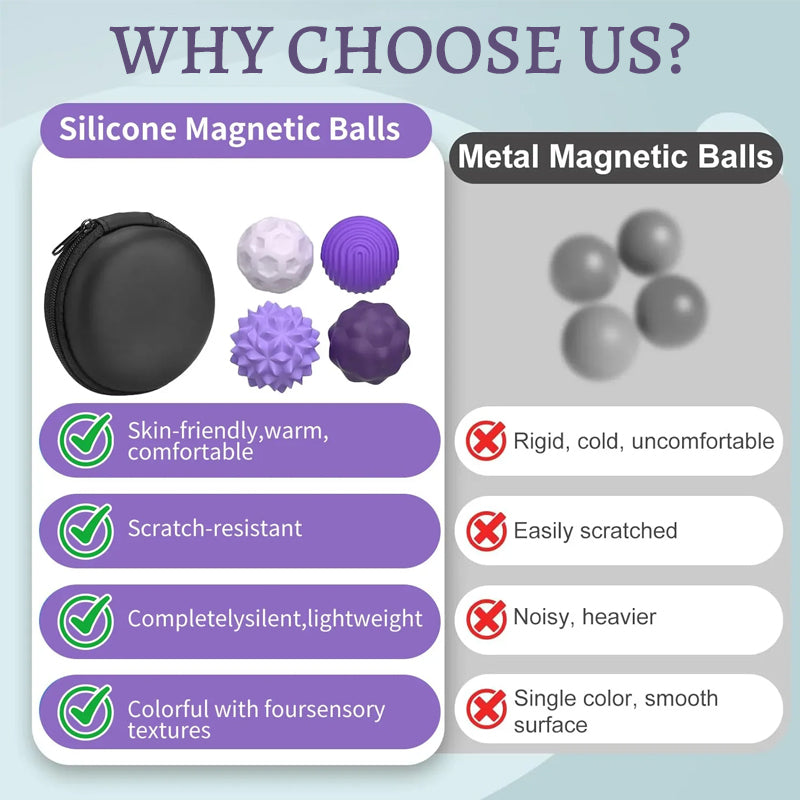 Siliconen sensorische magnetische bal