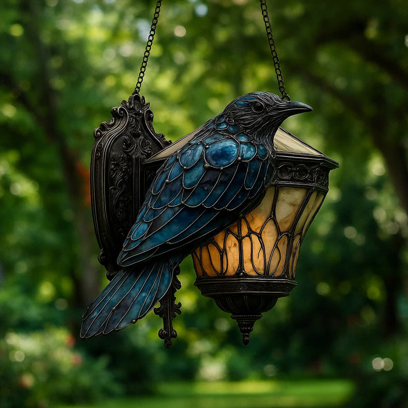 Raven gebrandschilderde lantaarn