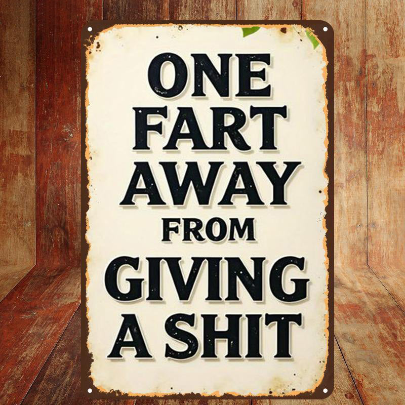 Metalen wandbord met ondeugende humor – grappige vintage decoratie voor garage en thuisbar