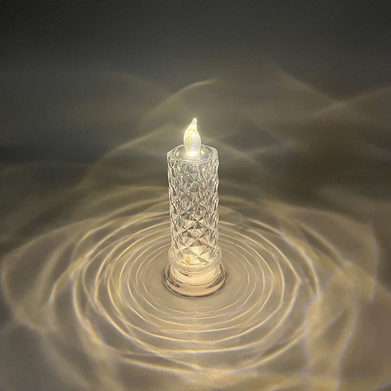 ✨ Crystal Rose Kaarslicht – Romantische gloed zonder rommel