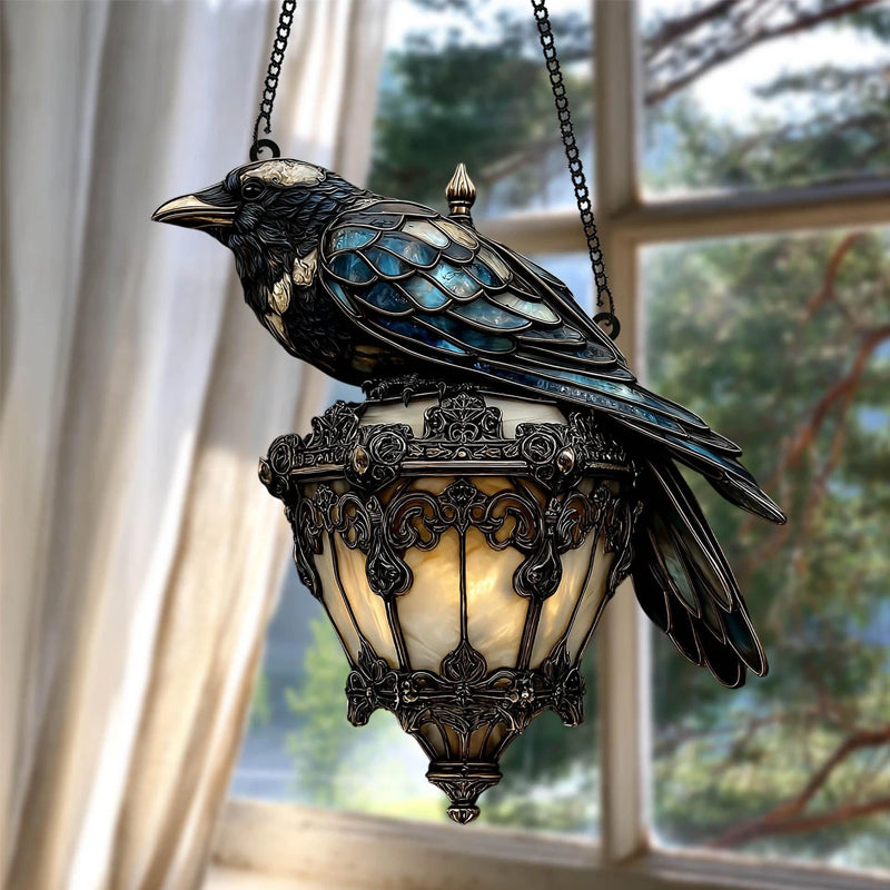 Raven gebrandschilderde lantaarn