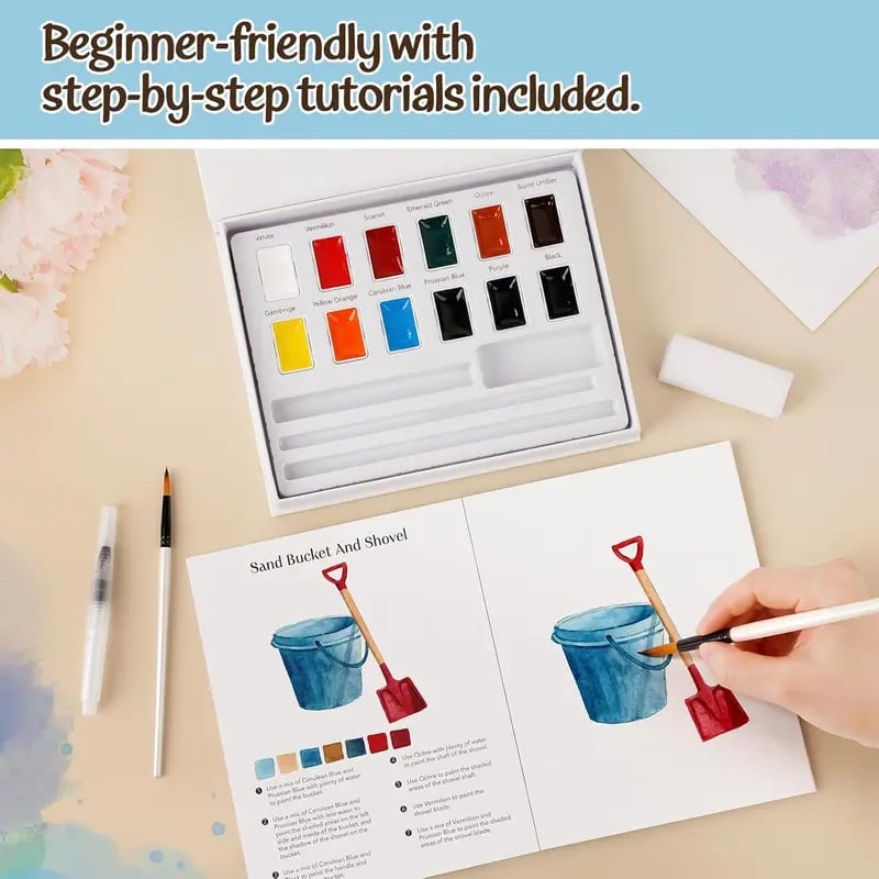 ✍️Beginners aquarelverfset🎨Aquarel dierenwerkboek