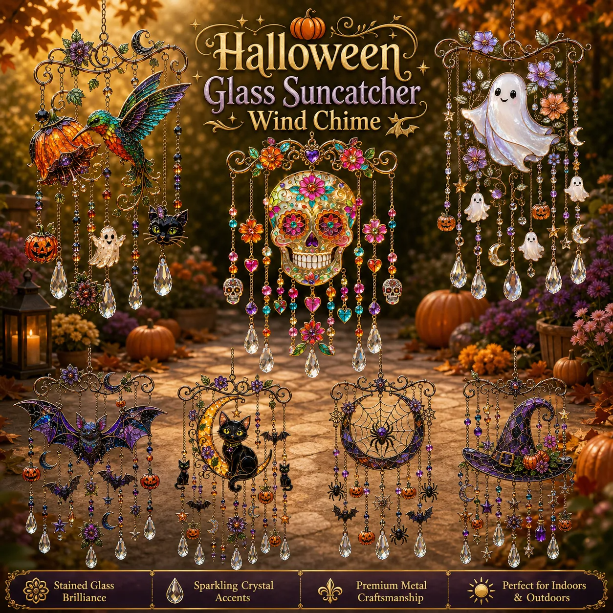 Halloween raamhanger windgong