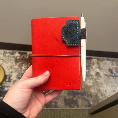 Gepersonaliseerde Magnetische Leren Pennenhouder Bladwijzer