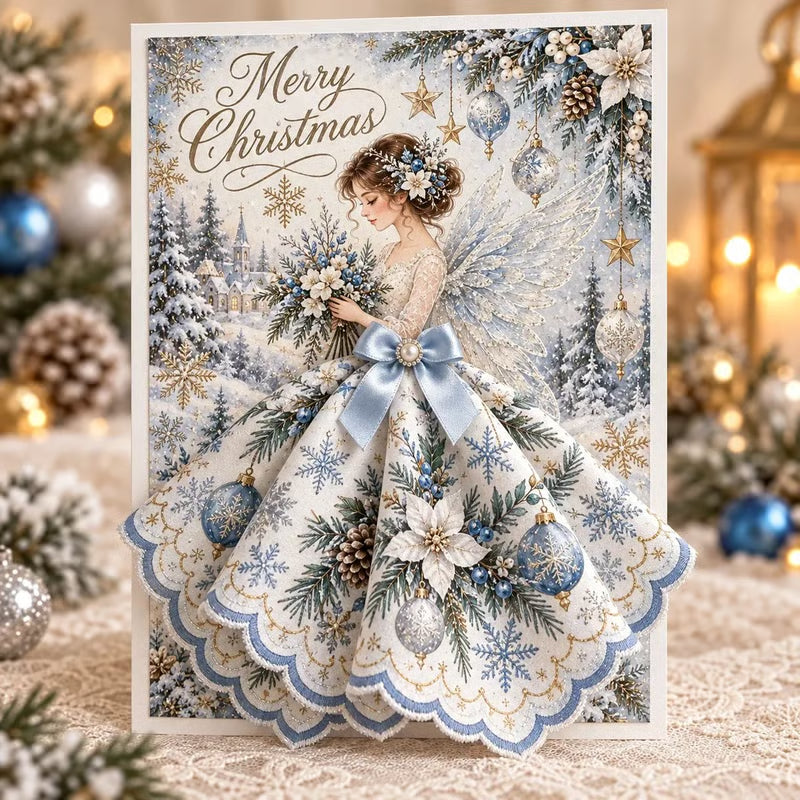 ✨🏆Vroege feestdagenaanbieding: 49% korting👼 3D kerstengel pop-up wenskaart | Een betekenisvol kerstcadeau met envelop en ruimte voor je persoonlijke boodschap 🎄