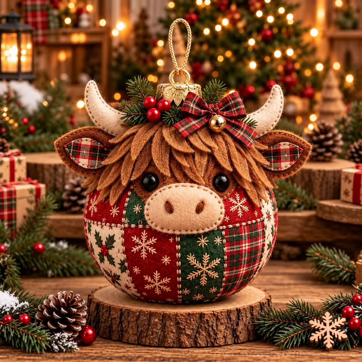 🎄Beginnersvriendelijke, gezellige patchwork kerstornamentencollectie | 8 feestelijke figuren voor bomen, kransen en kerstcadeaus ✨
