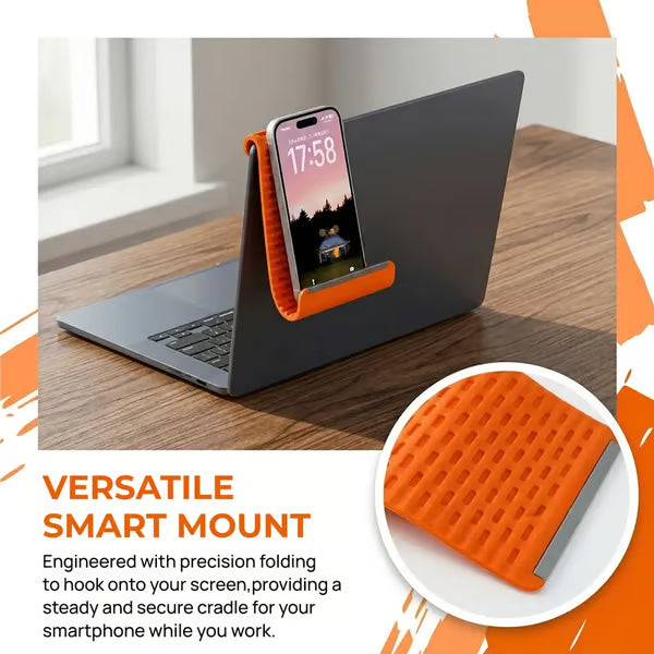 💻📱Flexibele siliconen telefoonstandaard met aluminium | Opvouwbare, draagbare en onmisbare reishouder voor je mobiele telefoon of smartphone