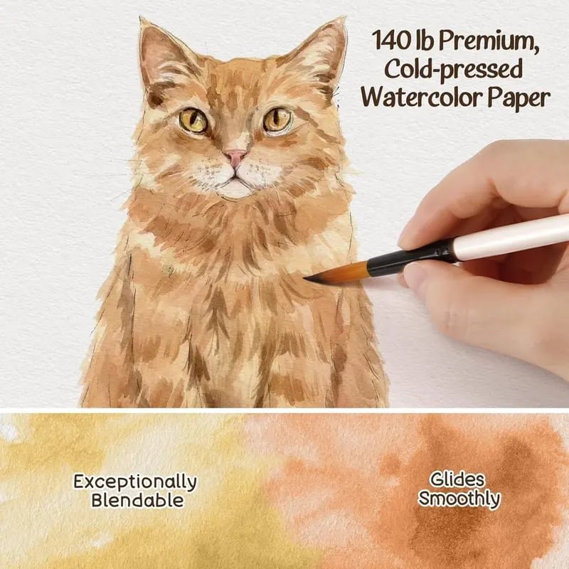 ✍️Beginners aquarelverfset🎨Aquarel dierenwerkboek