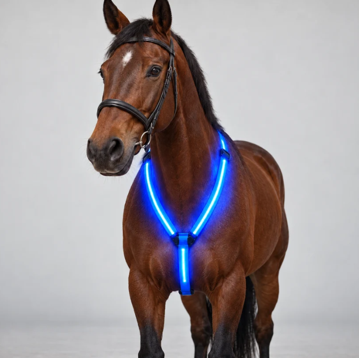 Paardrijset met verlichting