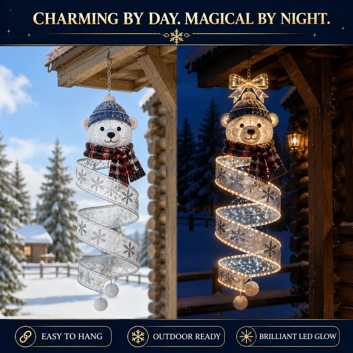 Kerstmagie Spiraalvormige Hangende LED-verlichting Collectie