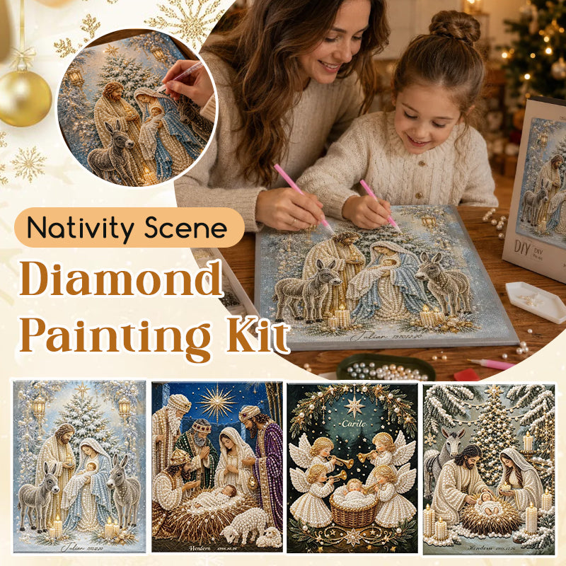 Kerststal Diamond Painting Set | Jezus Christus Kerst Geloof Kunst Decoratie