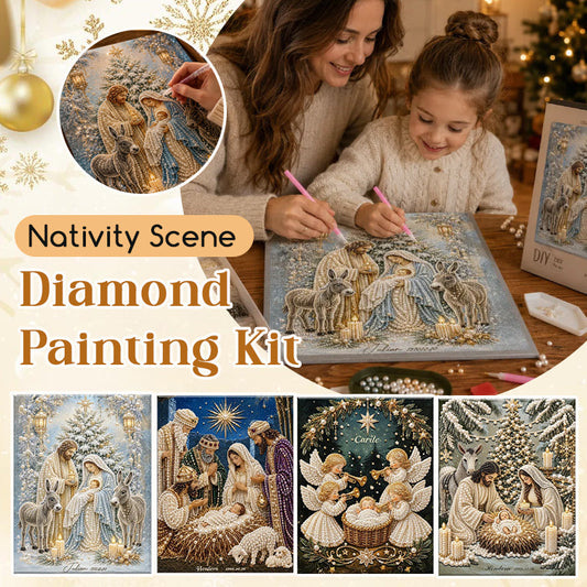 Kerststal Diamond Painting Set | Jezus Christus Kerst Geloof Kunst Decoratie