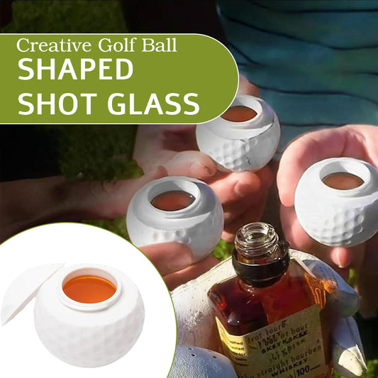 Creatief shotglas in de vorm van een golfbal