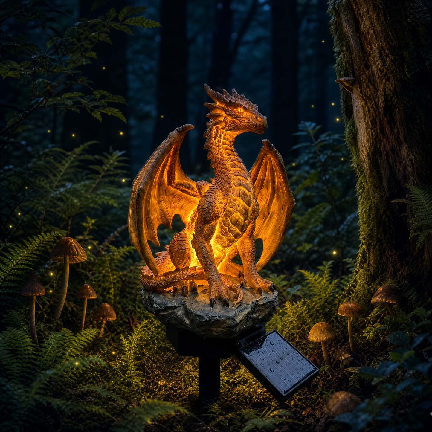 Dragon Legacy Golden Ember Edition Solar Tuinlamp