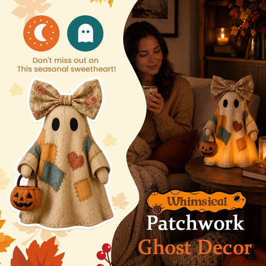 Speelse patchwork spookdecoratie
