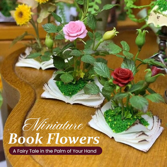 Miniatuurboekbloemen: een sprookje in de palm van je hand.