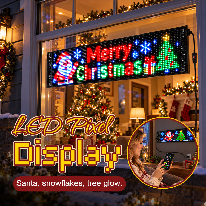 Slimme app-gestuurde kerst-ledpixeldisplay