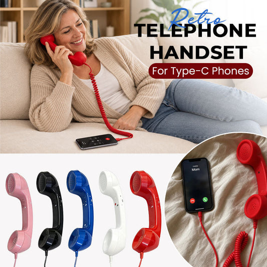 Retro telefoonhoorn voor telefoons met type-C-aansluiting