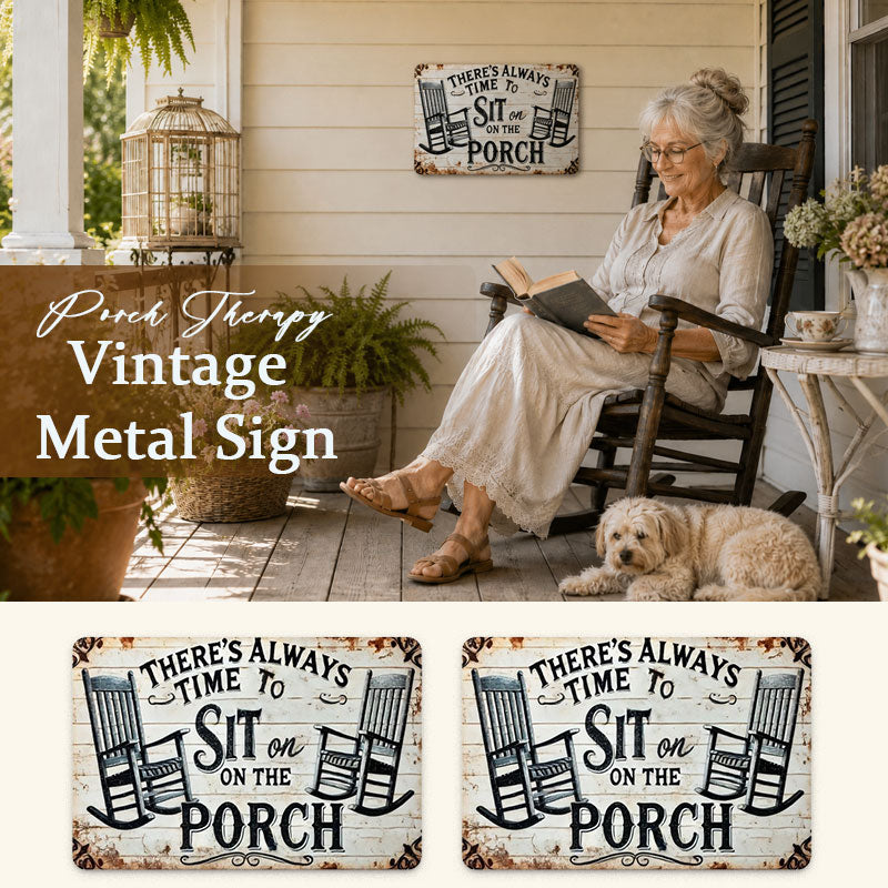 🌾 Vintage metalen bord voor veranda-therapie
