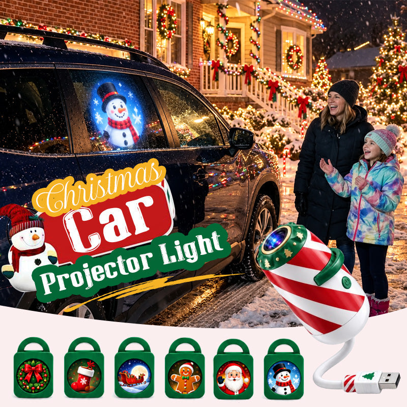 Merry Ride kerstauto met projectorverlichting