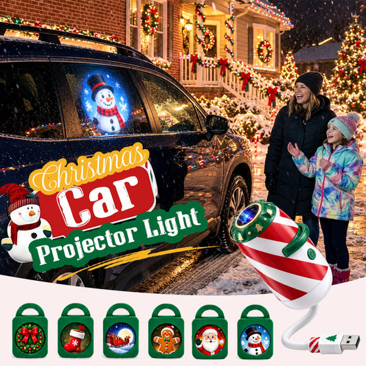 Merry Ride kerstauto met projectorverlichting