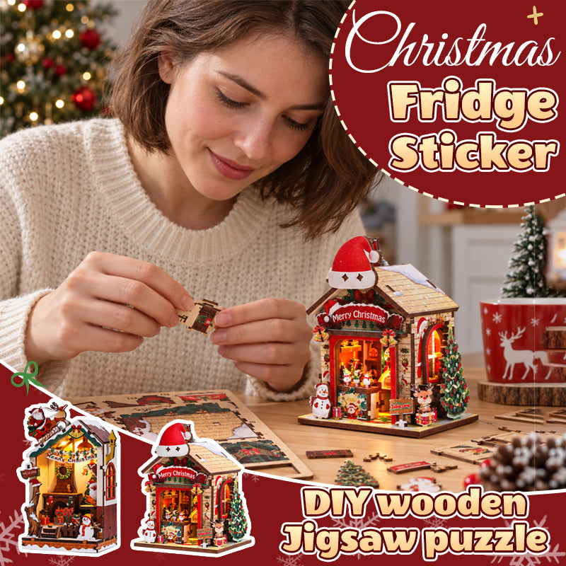 Kerst DIY 3D-puzzel koelkastmagneet