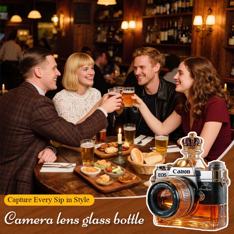 Camera glazen fles