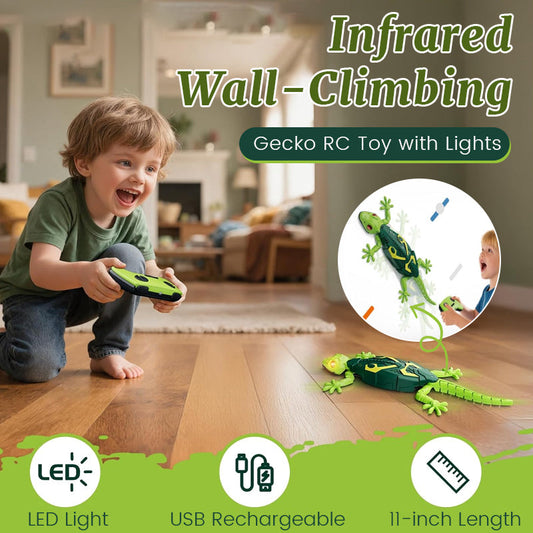 Infrarood klimgekko RC-speelgoed met verlichting 🦎✨