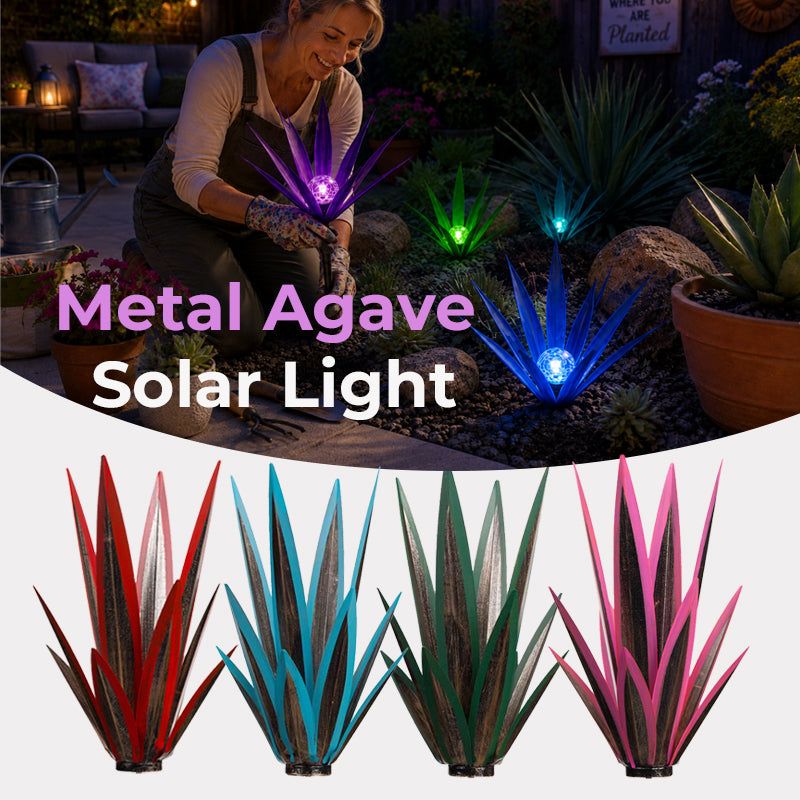 🌵 Metalen Agave Solarlamp