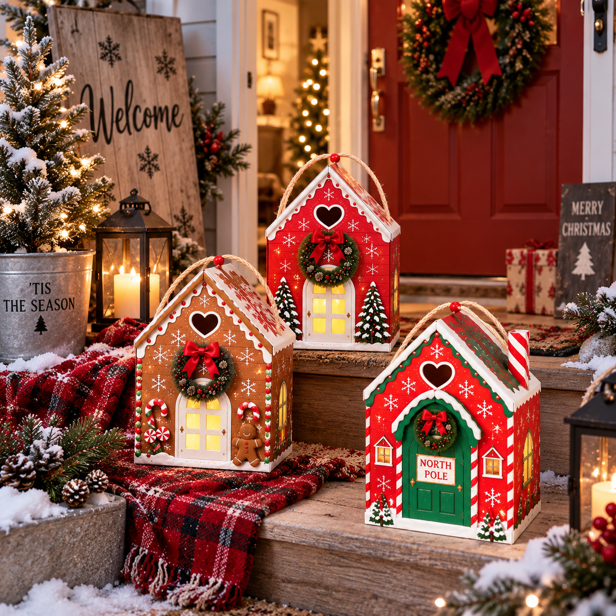 Kerstmagiehuis cadeauverpakking – Creatieve 3D handzame kerstcadeauverpakking