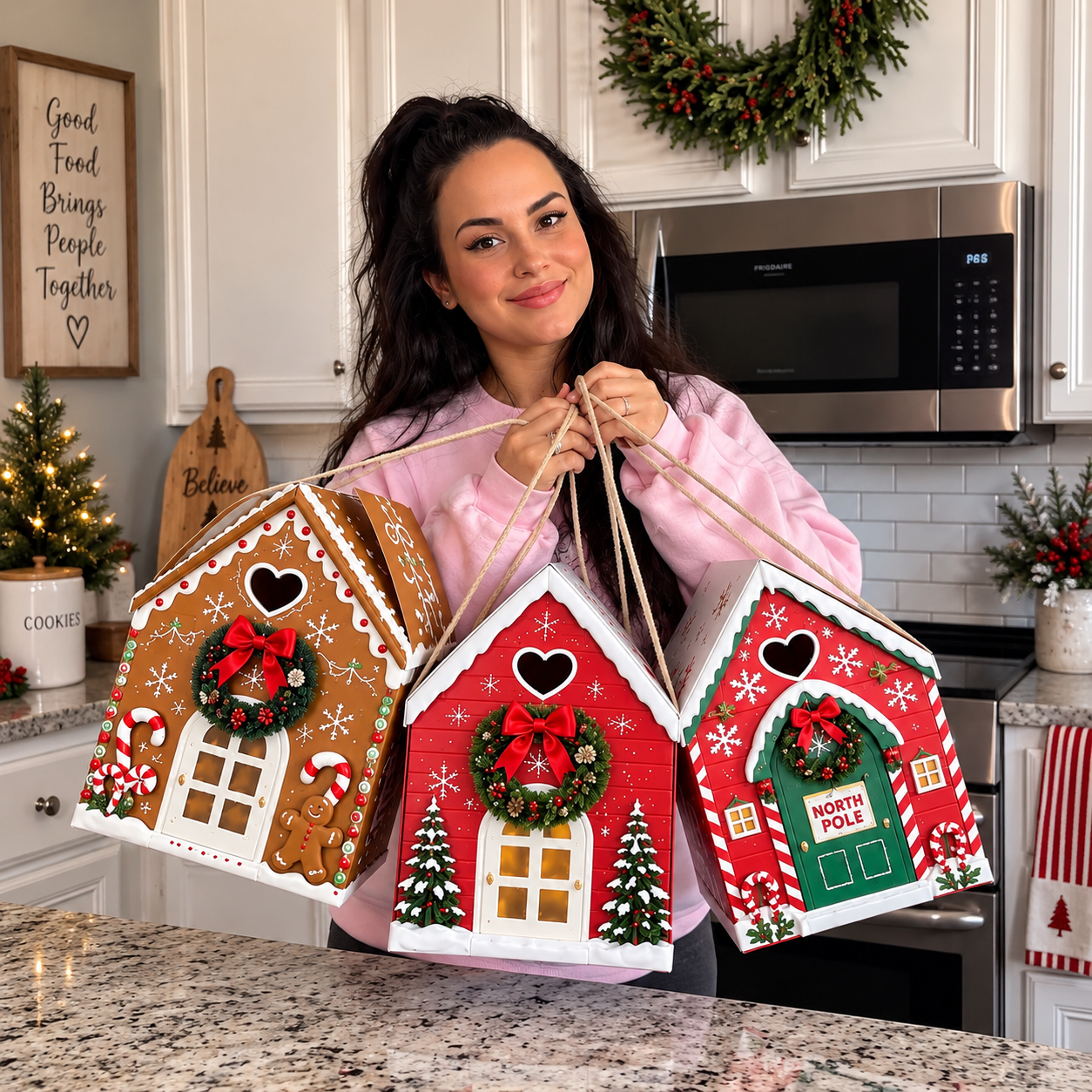 Kerstmagiehuis cadeauverpakking – Creatieve 3D handzame kerstcadeauverpakking