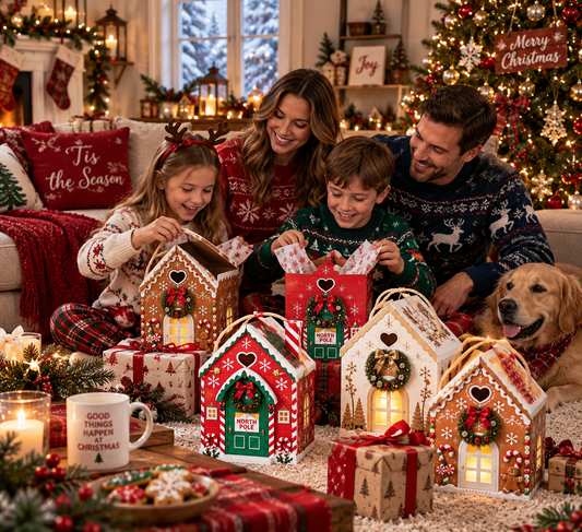 Kerstmagiehuis cadeauverpakking – Creatieve 3D handzame kerstcadeauverpakking