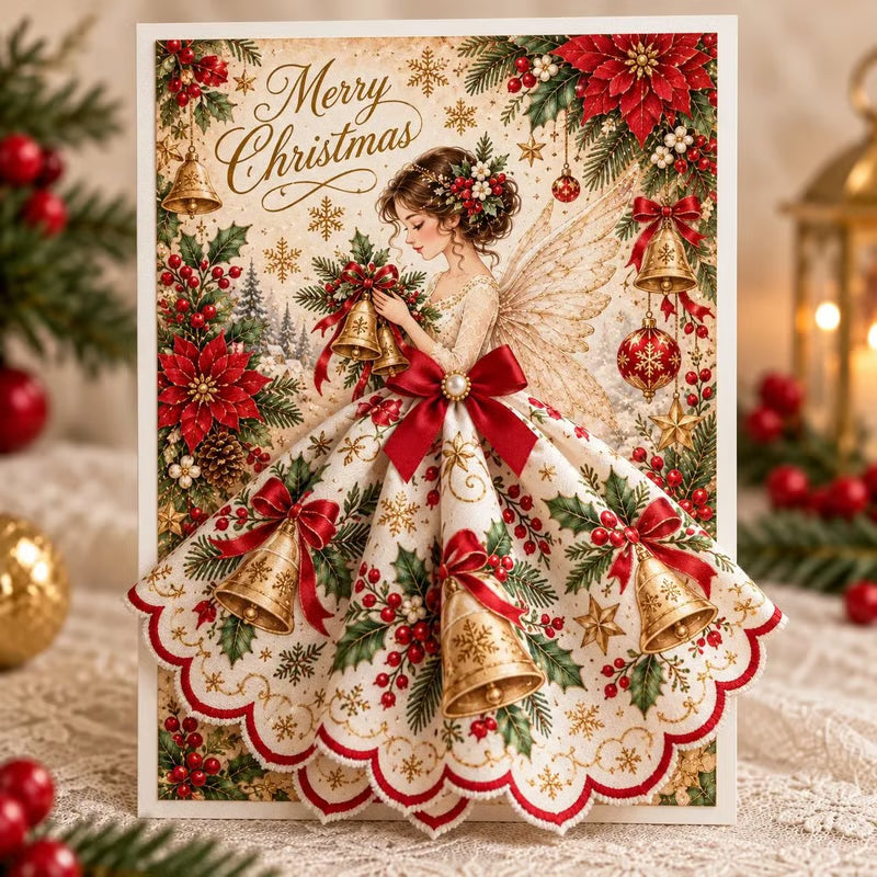 ✨🏆Vroege feestdagenaanbieding: 49% korting👼 3D kerstengel pop-up wenskaart | Een betekenisvol kerstcadeau met envelop en ruimte voor je persoonlijke boodschap 🎄