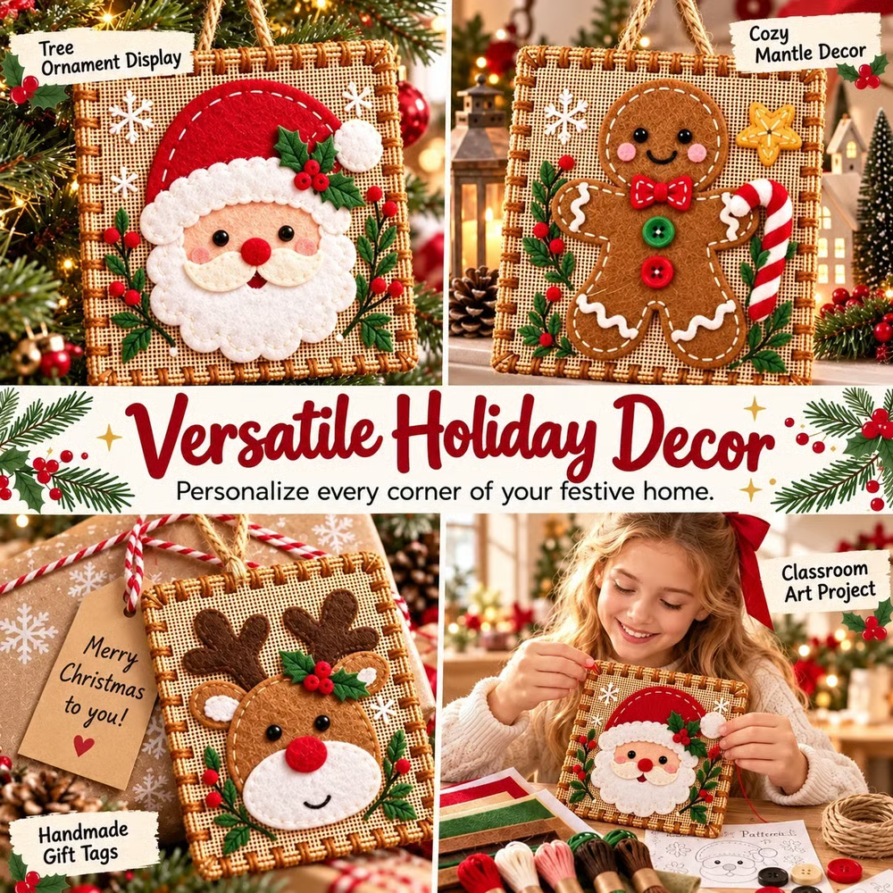 🎄✨ Kerst DIY Stoffen Weefpakket voor Vriendschap - 🧵 Maak samen iets bijzonders! 💕