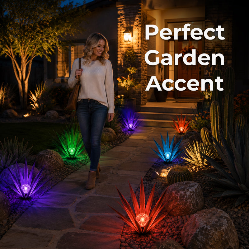 🌵 Metalen Agave Solarlamp