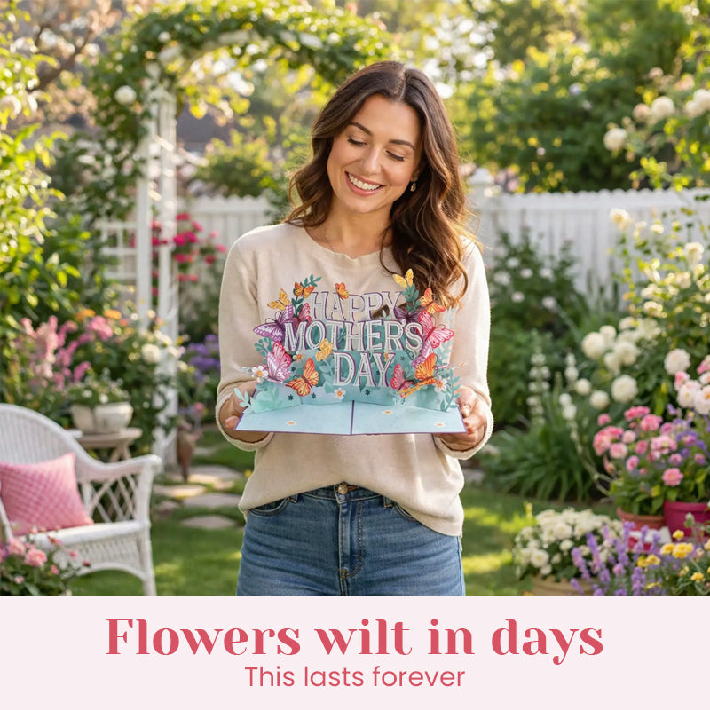 💐 Fijne Moederdag 3D vlinder pop-up kaart
