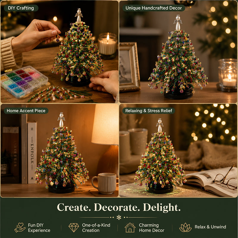DIY Kerstboomset met kralen