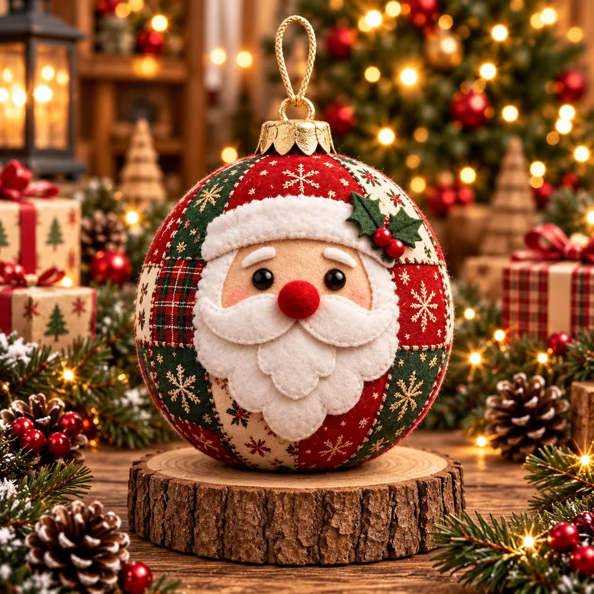 🎄Beginnersvriendelijke, gezellige patchwork kerstornamentencollectie | 8 feestelijke figuren voor bomen, kransen en kerstcadeaus ✨