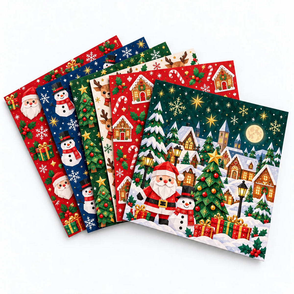 🎄DIY Kerstknutselpakket van papier – 250 vellen, 5 feestelijke thema's🌟