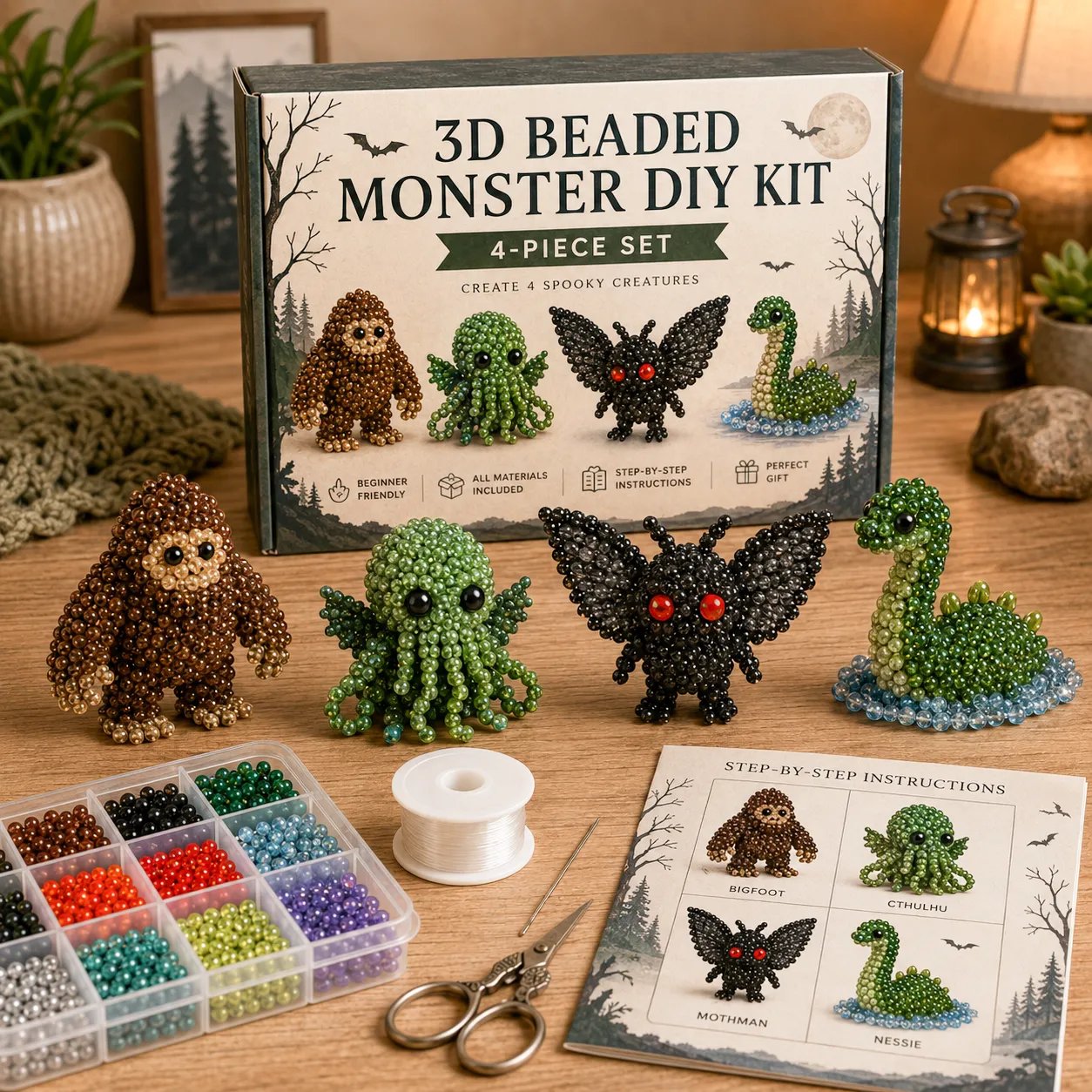 🧵✨ Miniatuur 3D kralen dieren doe-het-zelf set